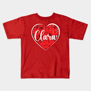 I Love Clara First Name I Heart Clara Kids T-Shirt